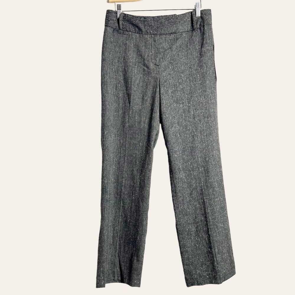 Rafaella Classic Fit Tapered Coal Heather Wool Blend Trouser Dress Pants 10P NWT